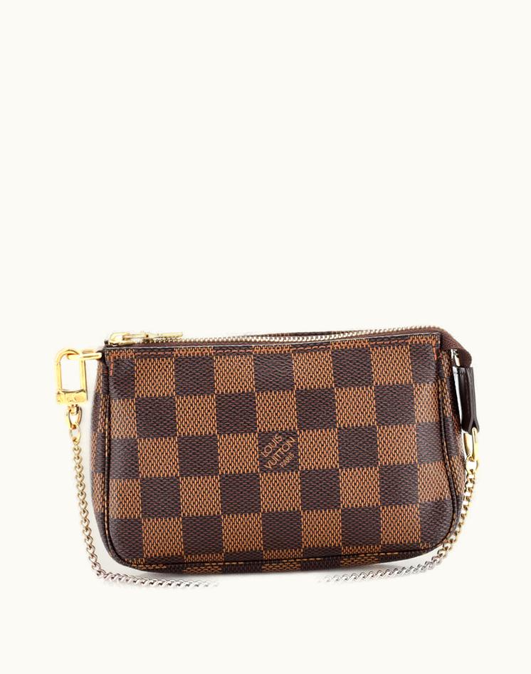Louis Vuitton Louis Vuitton Pochette Accessoires Damier Mini Coated Canvas Brown