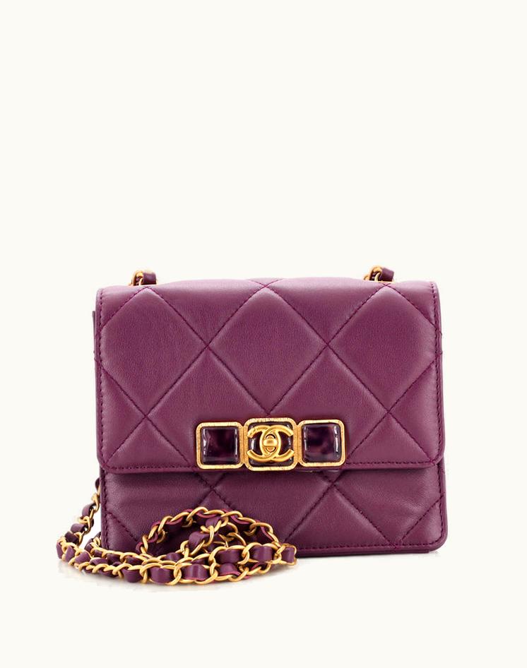 Chanel Chanel Resin CC Flap Bag Quilted Calfskin Mini