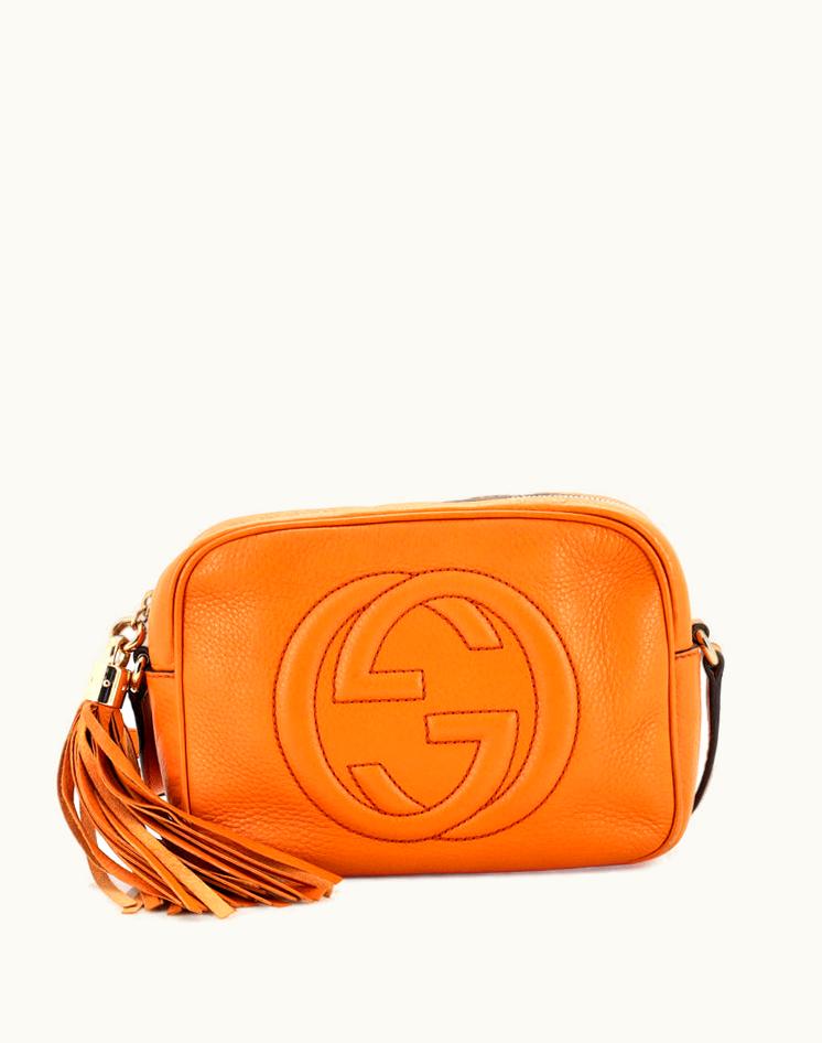 Gucci Gucci Soho Disco Crossbody Bag Leather Small Orange