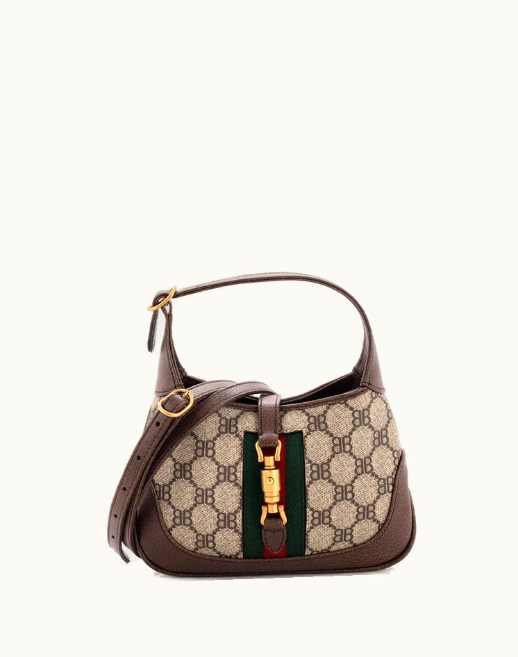 Balenciaga Balenciaga X Gucci The Hacker Project Jackie 1961 Hobo BB Coated Canvas Mini