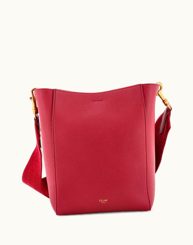 Celine Celine Sangle Seau Bag Calfskin Small Pink Gold