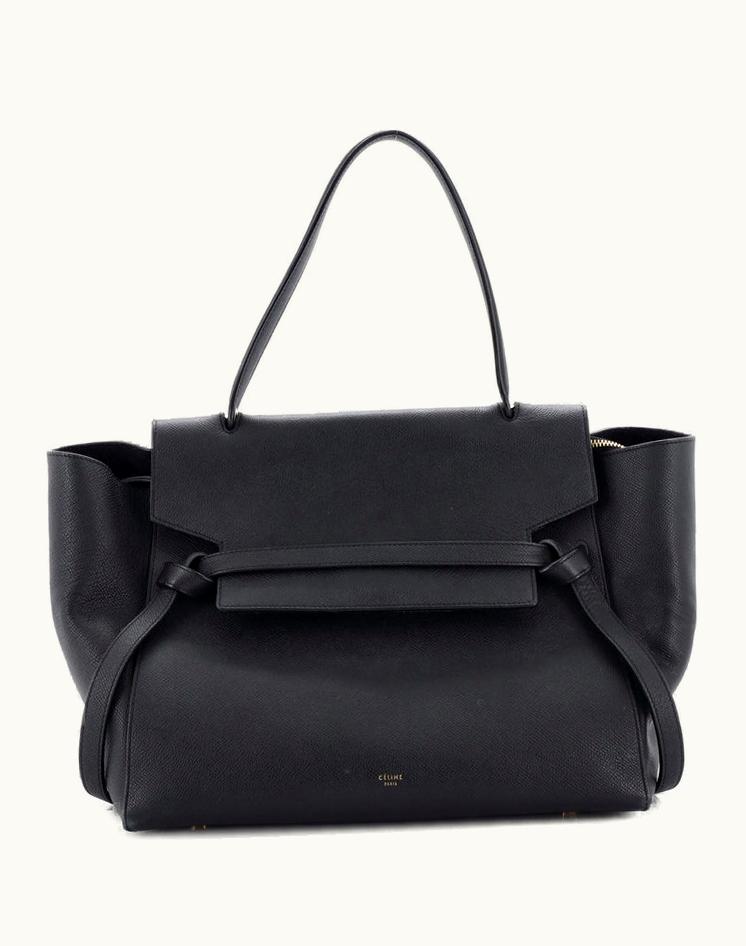 Celine Celine Belt Bag Textured Leather Mini Luxury Tote Black