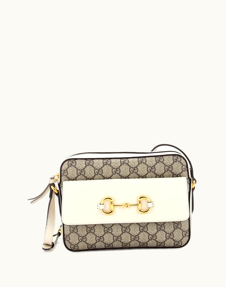 Gucci Gucci 1955 Horsebit Camera Bag GG Coated Canvas Small Brown
