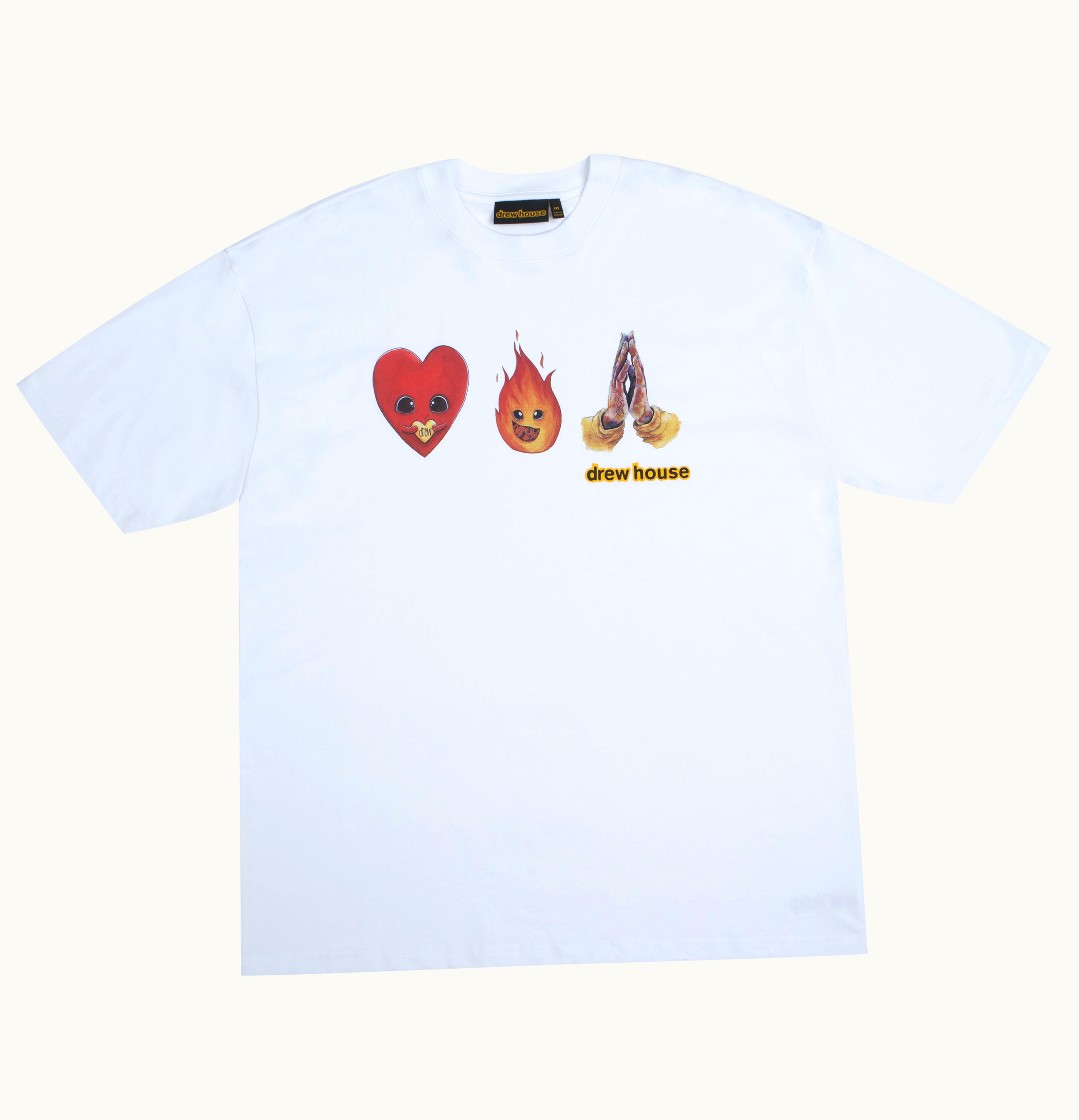 drew house drew house drewmoji ss tee white