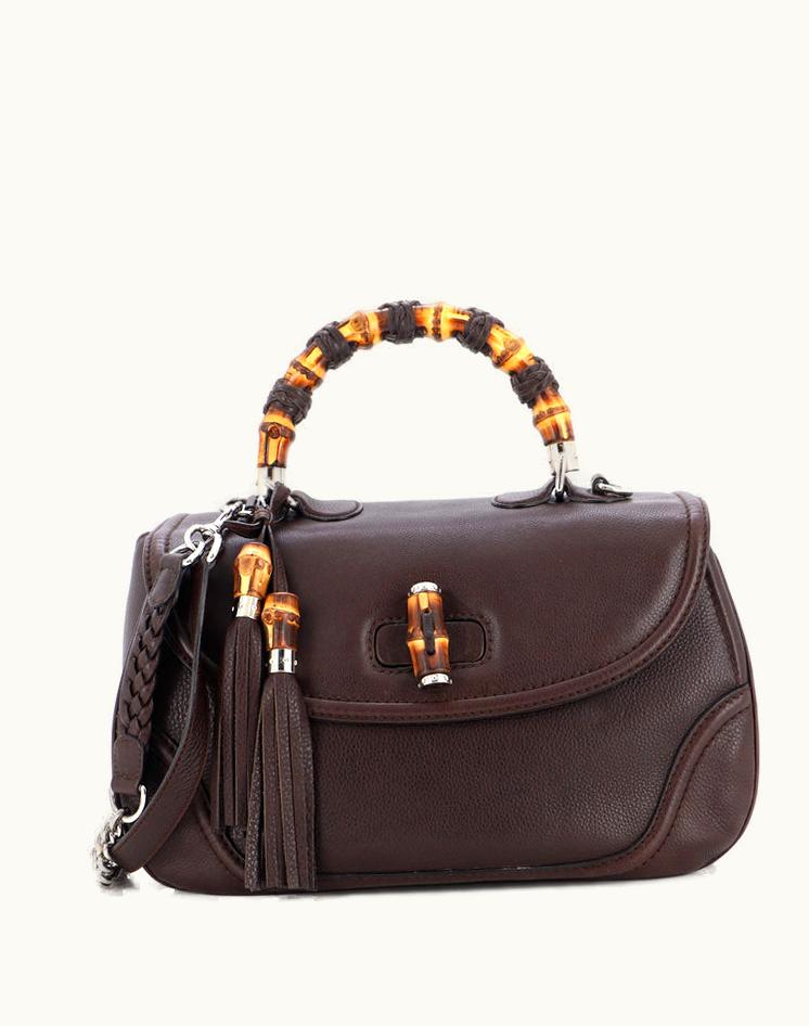Gucci Gucci New Bamboo 1921 Top Handle Bag Leather Large