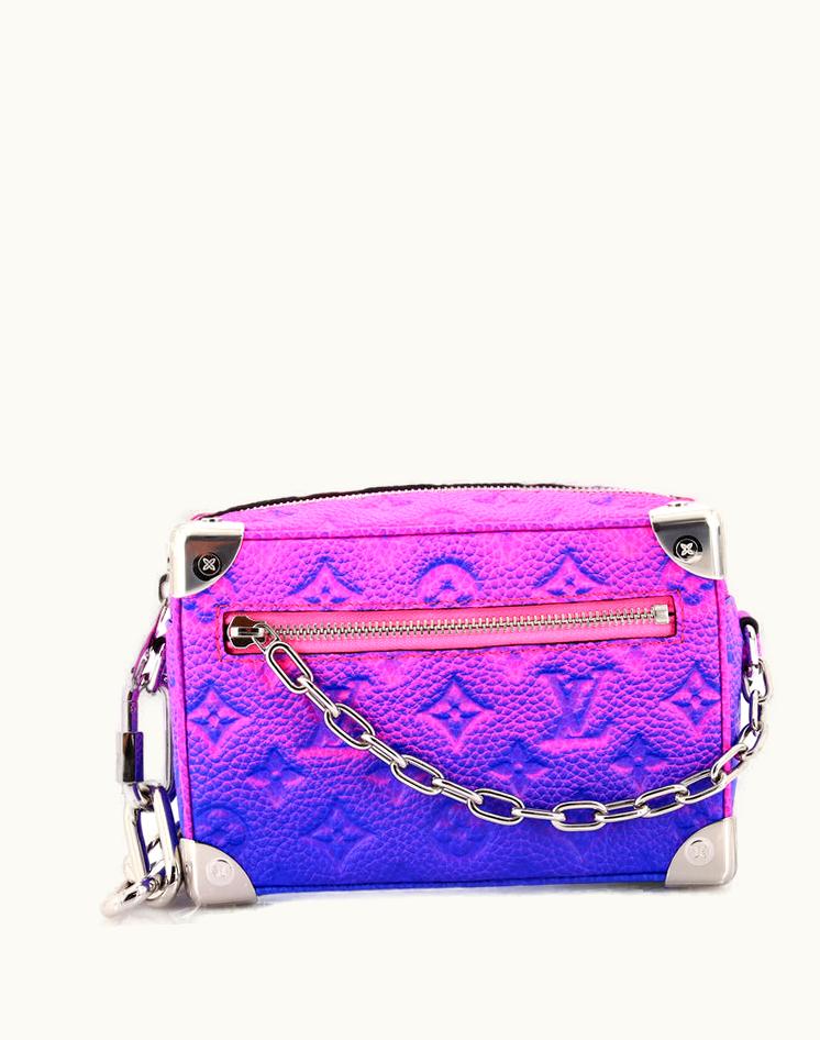Louis Vuitton Louis Vuitton Soft Trunk Bag Limited Edition Monogram Illusion Leather Mini Blue Multicolor Pink