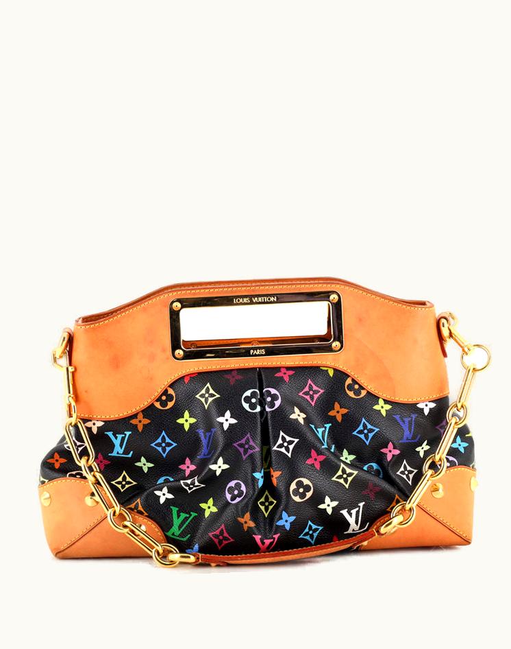 Louis Vuitton Louis Vuitton Judy Handbag Monogram Multicolor MM Black & Gold