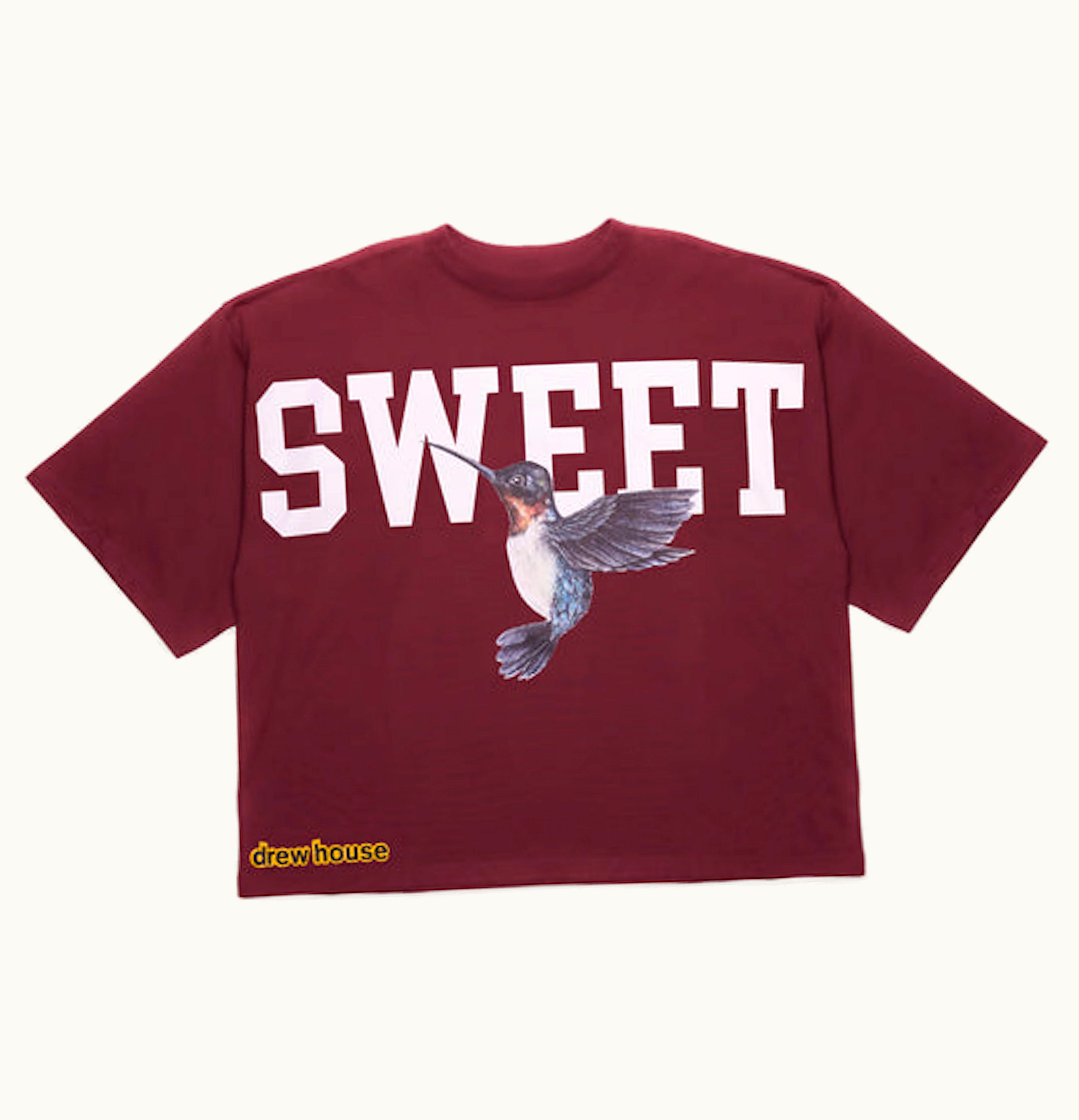 drew house drew house sweet boxy t shirt maroon