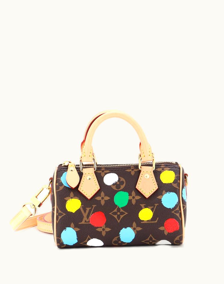 Louis Vuitton Louis Vuitton Speedy Bandouliere NM Bag Yayoi Kusama Painted Dots Monogram Canvas Nano Multicolor