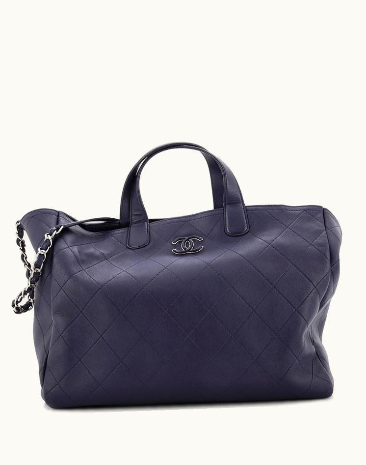 Chanel Chanel Covered CC Shopping Tote Stitched Lambskin Large