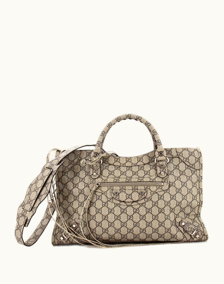 Gucci Gucci X Balenciaga The Hacker Project Neo Classic City Bag GG Coated Canvas Medium
