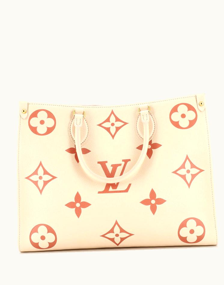 Louis Vuitton Louis Vuitton Onthego Tote Bicolor Monogram Empreinte Giant MM Leather Neutral Gold