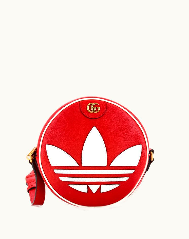 Gucci Gucci X Adidas Ophidia Round Crossbody Bag Leather Small