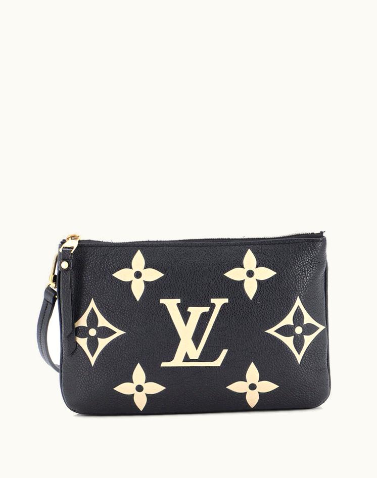 Louis Vuitton Louis Vuitton Double Zip Pochette Bicolor Monogram Empreinte Giant Black Gold