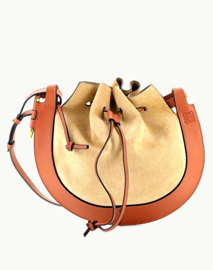 Loewe Loewe Horseshoe Crossbody Bag Suede With Leather Medium