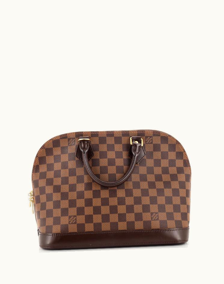 Louis Vuitton Louis Vuitton Vintage Alma Handbag Damier PM Coated Canvas Brown