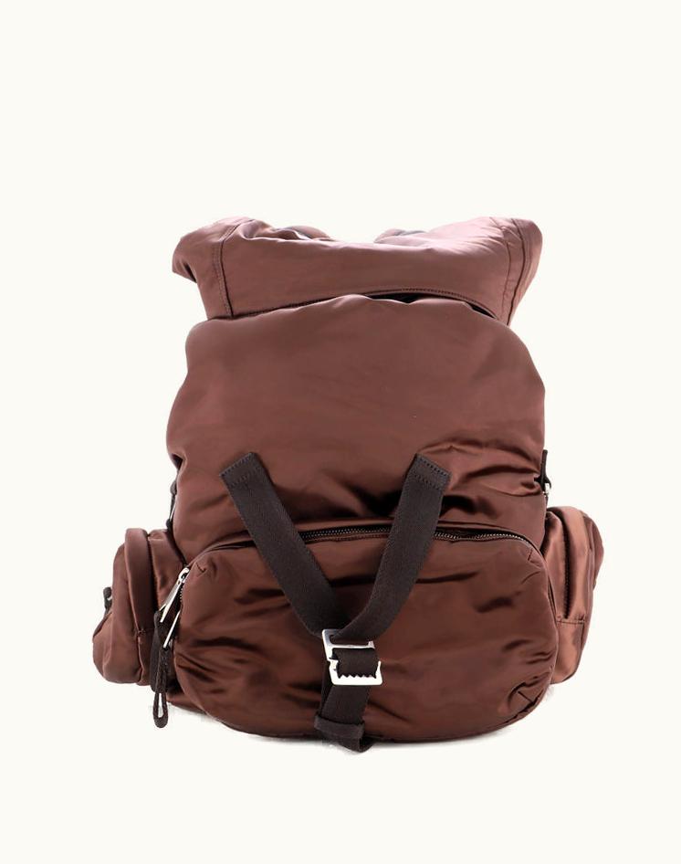 Bottega Veneta Bottega Veneta Fold Over Buckle Detachable Waist Backpack Technical Satin