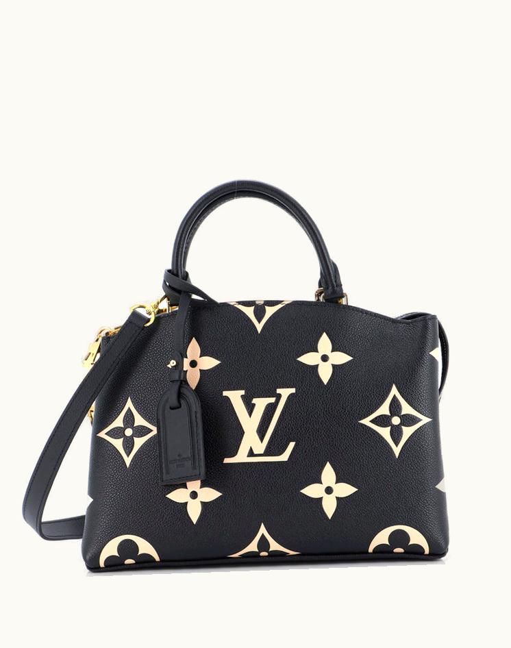 Louis Vuitton Louis Vuitton Petit Palais Handbag Bicolor Monogram Empreinte Giant Black Leather Handbag