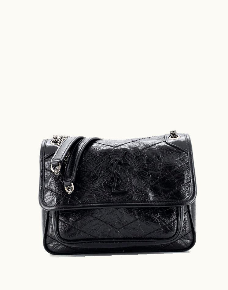 Saint Laurent Saint Laurent Niki Chain Flap Bag Matelasse Chevron Leather Baby