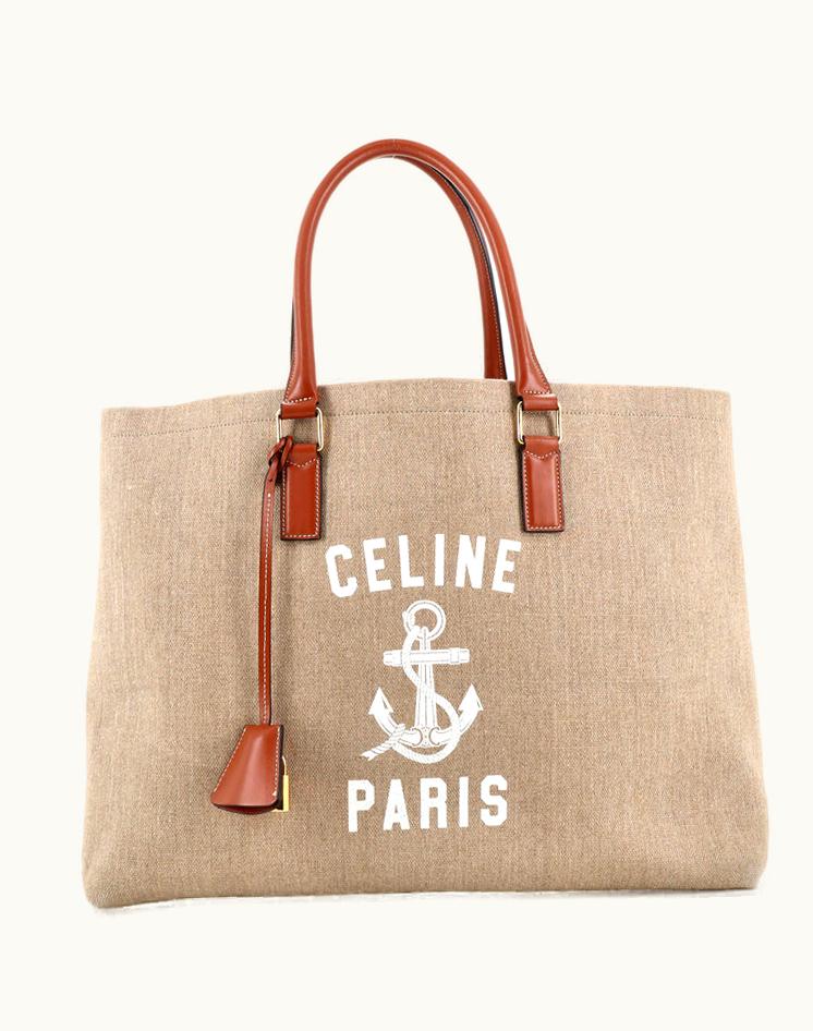 Celine Celine St. Tropez Horizontal Cabas Tote Canvas With Leather