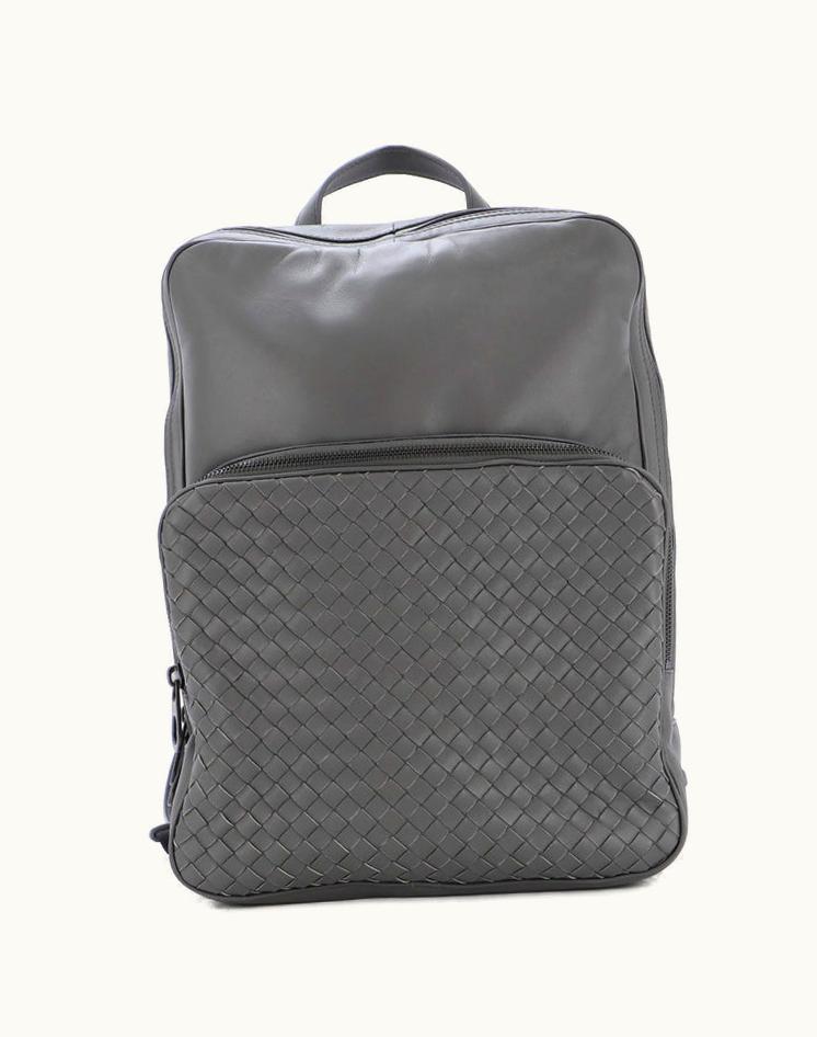 Bottega Veneta Bottega Veneta Front Pocket Backpack Leather With Intrecciato Detail Medium