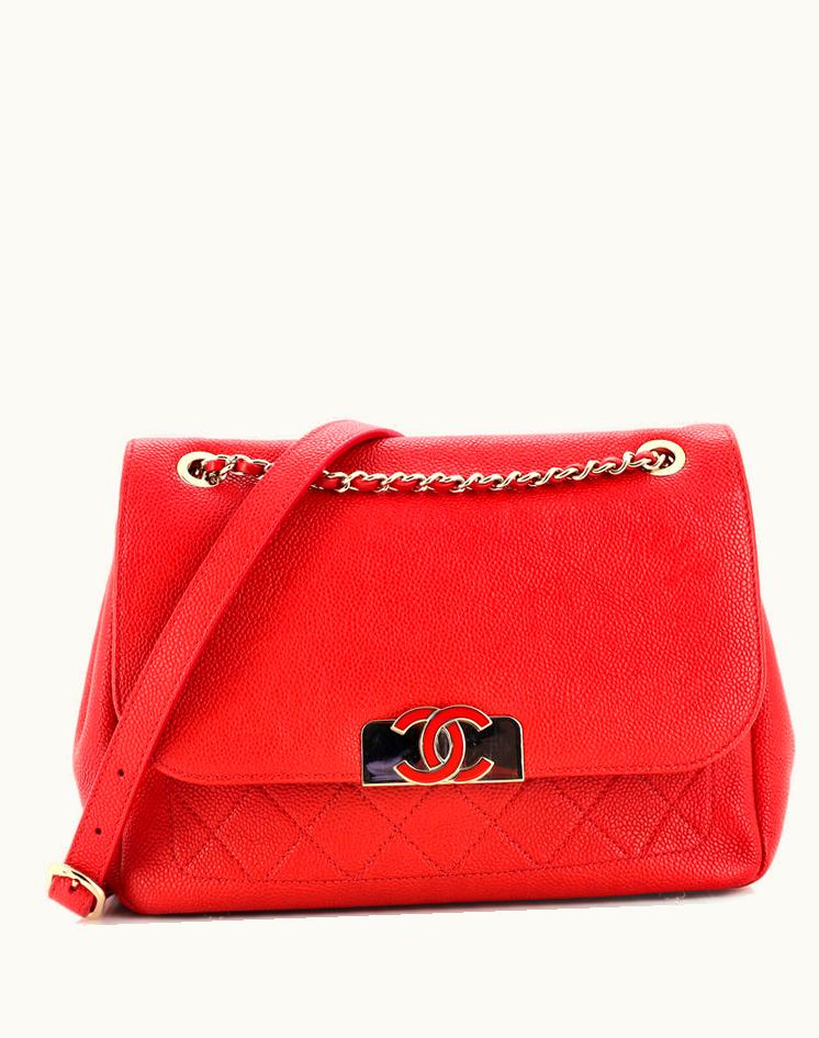 Chanel Chanel Data Center Back Pocket Flap Bag Caviar Medium