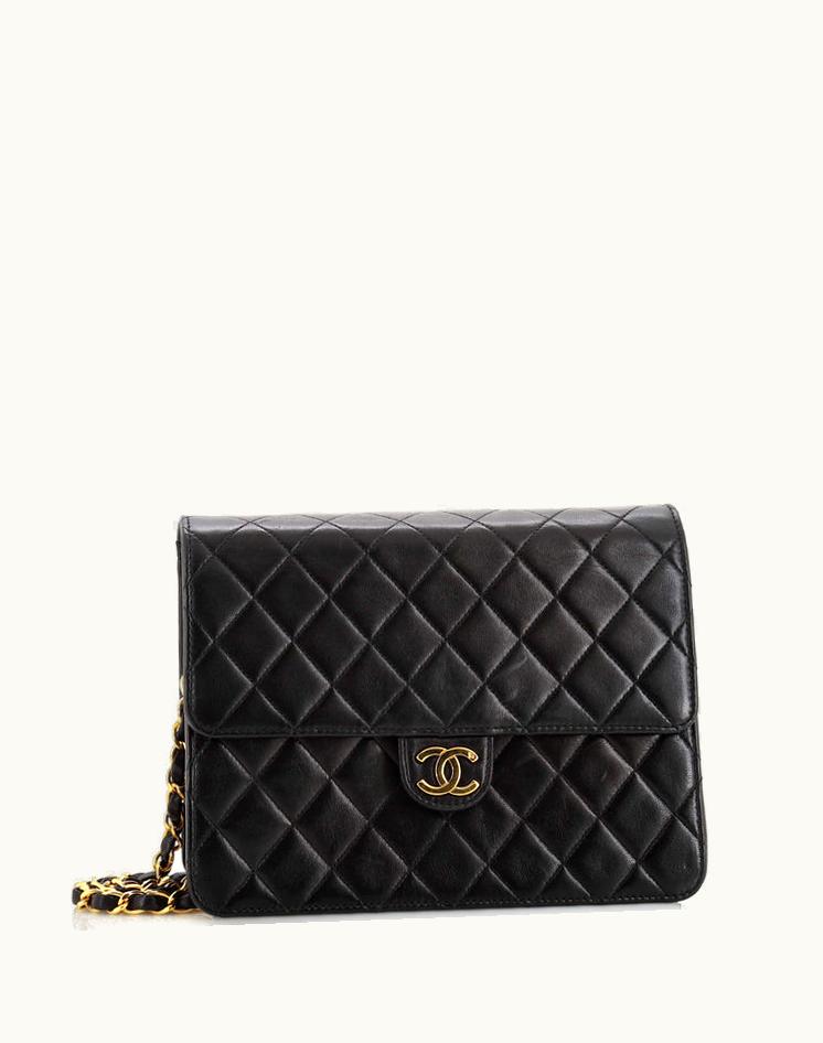Chanel Chanel Vintage Clutch With Chain Quilted Leather Small