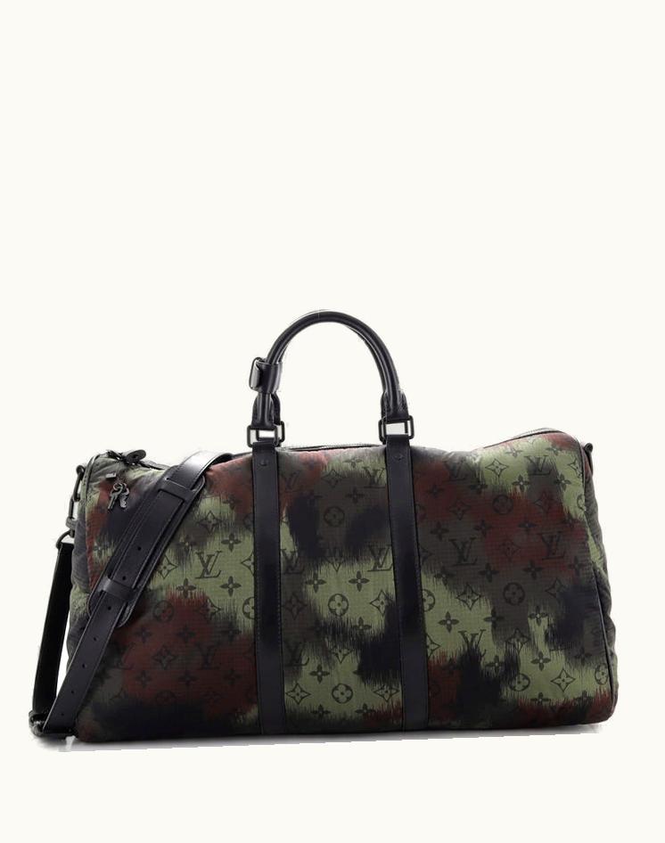 Louis Vuitton Louis Vuitton Keepall Bandouliere Bag Limited Edition Camouflage Monogram Nylon 50