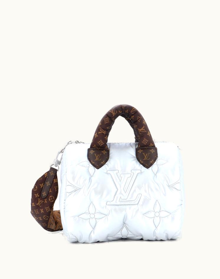 Louis Vuitton Louis Vuitton Speedy Bandouliere Bag Monogram Quilted Econyl Nylon 25 Silver/Brown