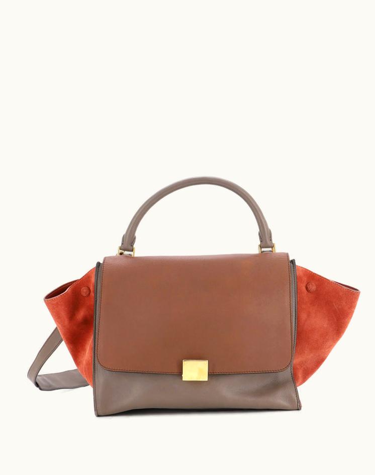 Celine Celine Tricolor Trapeze Bag Leather Medium