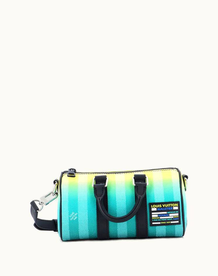 Louis Vuitton Louis Vuitton XS Keepall Bandouliere Bag Limited Edition Gradient Damier Stripes Green/Multicolor