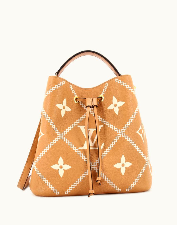 Louis Vuitton Louis Vuitton Neonoe Handbag Embroidered Bicolor Monogram Empreinte Giant MM
