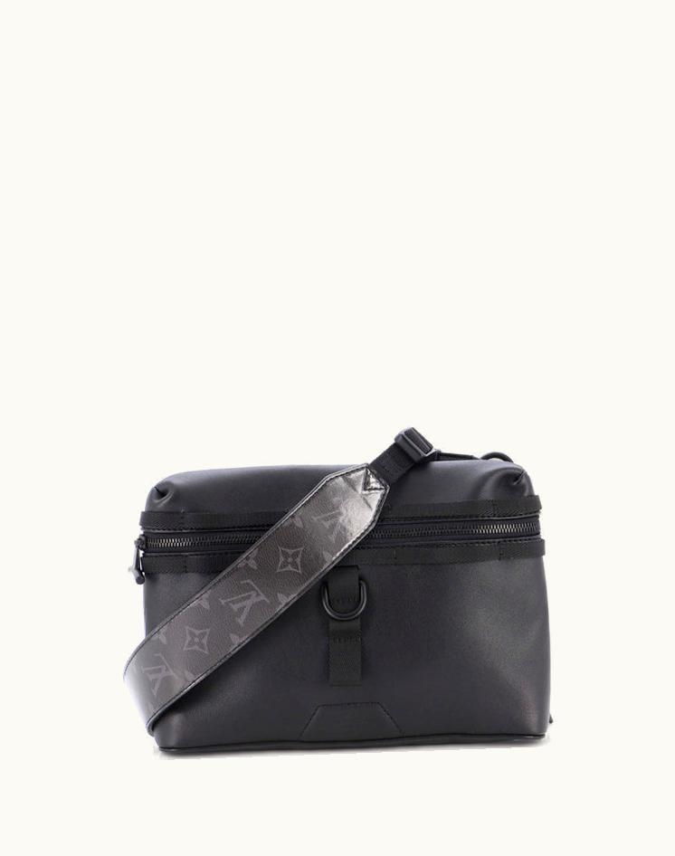 Louis Vuitton Louis Vuitton Dark Infinity Leather Monogram Eclipse Glaze Canvas Messenger Bag Black