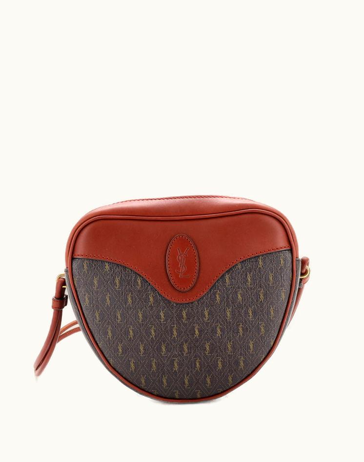 Saint Laurent Saint Laurent Le Monogramme Coeur Bag Monogram All Over Coated Canvas And Leather
