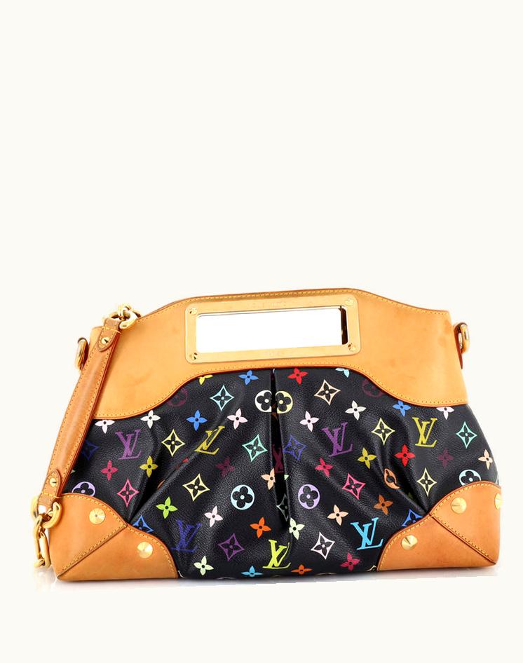 Louis Vuitton Louis Vuitton Judy Handbag Monogram Multicolor MM Canvas Coated Gold