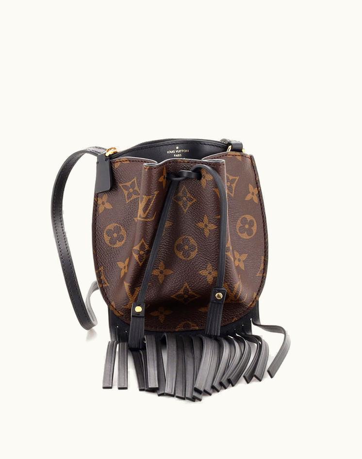 Louis Vuitton Louis Vuitton Fringed Noe Bag Monogram Canvas With Leather Mini
