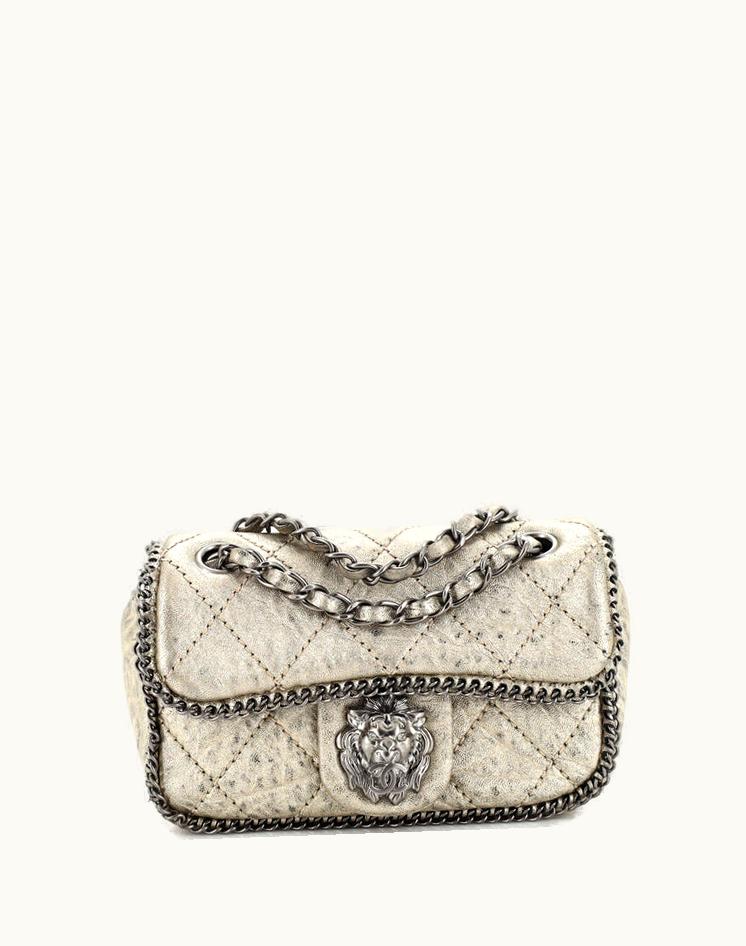 Chanel Chanel Leo Lion Chain Flap Bag Quilted Leather Mini