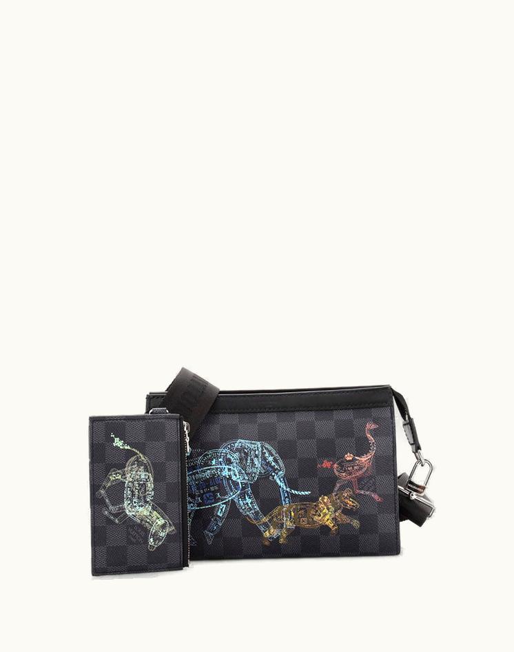 Louis Vuitton Louis Vuitton Gaston Wearable Wallet Limited Edition Wild Animals Damier Graphite