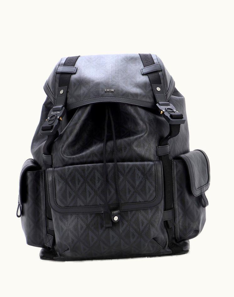 Dior Dior Hit The Road Backpack Cd Diamond Coated Canvas