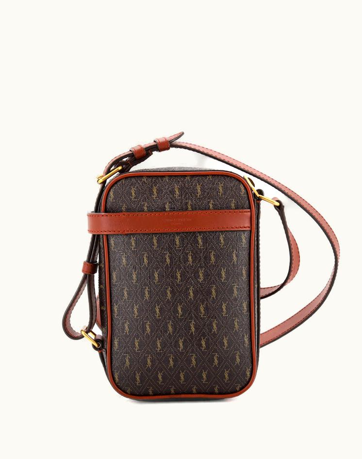 Saint Laurent Saint Laurent Le Monogramme Crossbody Pouch Monogram All Over Coated Canvas And Leather Small