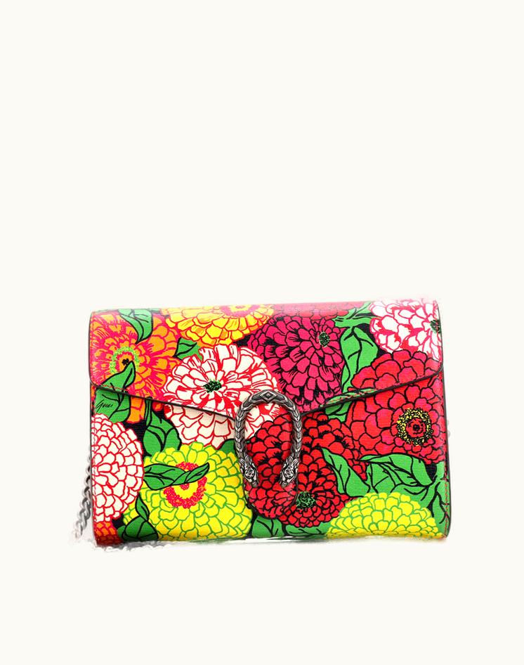 Gucci Gucci Dionysus Wallet On Chain x Ken Scott Multicolor Printed Leather Small