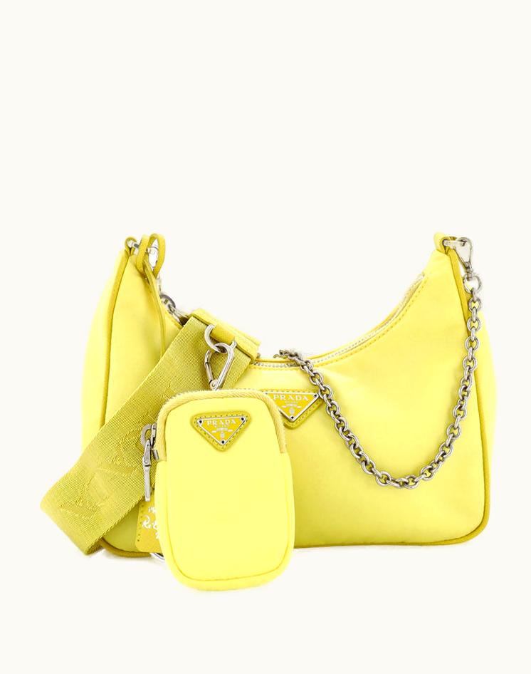 Prada Prada Re-Edition 2005 Shoulder Bag Tessuto Small Nylon Yellow