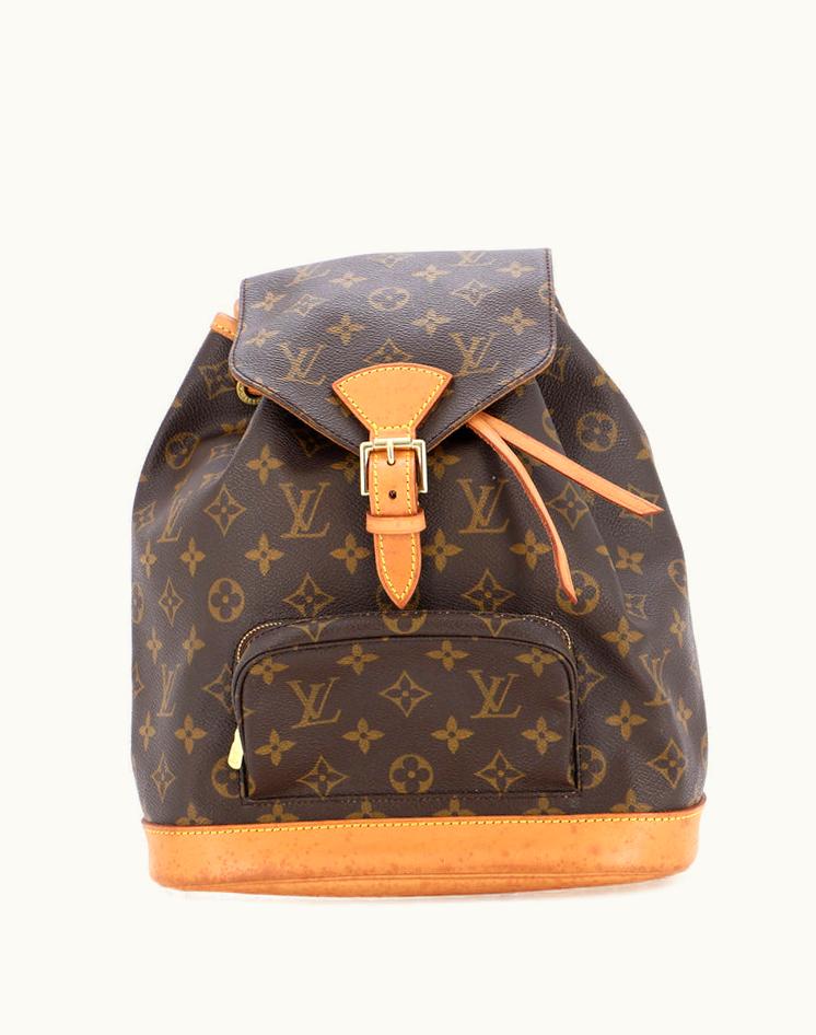 Louis Vuitton Louis Vuitton Vintage Montsouris Backpack Monogram Canvas MM Coated Canvas Brown Gold