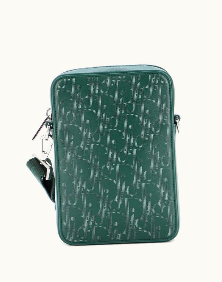 Dior Dior World Tour Zip Messenger Pouch Oblique Galaxy Leather