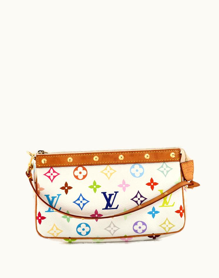 Louis Vuitton Louis Vuitton Pochette Accessoires Monogram Multicolor White Gold