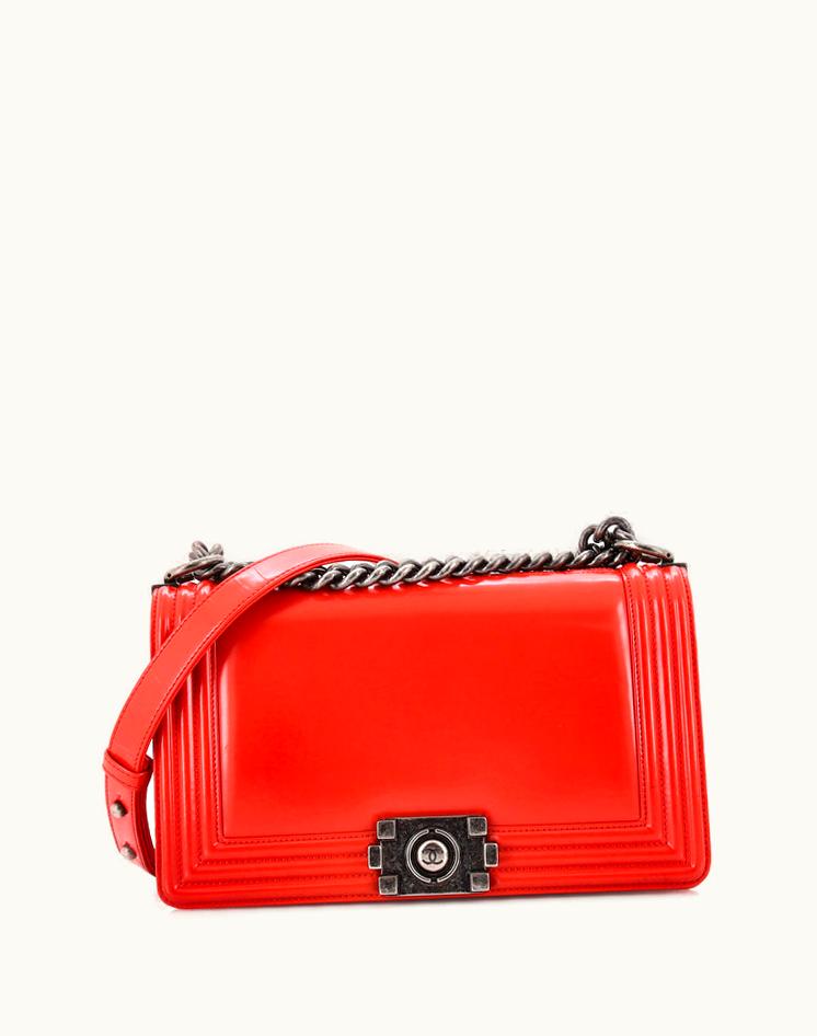 Chanel Chanel Reverso Boy Flap Bag Glazed Calfskin Old Medium