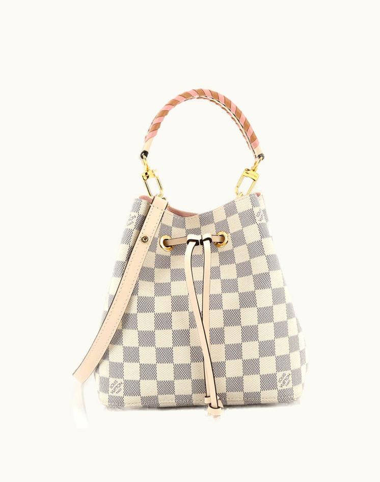 Louis Vuitton Louis Vuitton NeoNoe Braided Handle Handbag Damier BB White Pink Gold
