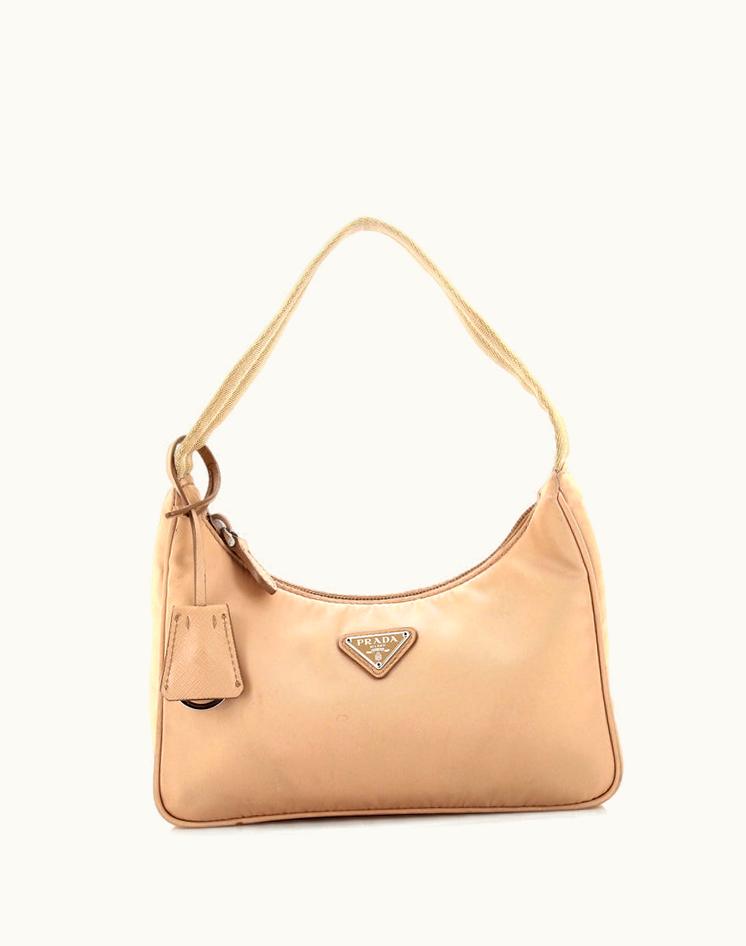 Prada Prada Re-Edition 2000 Hobo Tessuto Mini Nylon Silver Miniature Handbag