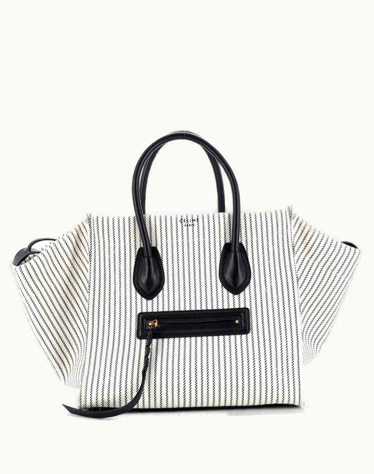 Celine Celine Phantom Bag Canvas Medium Neutral Aged Gold