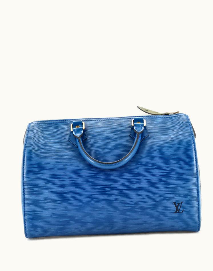 Louis Vuitton Louis Vuitton Speedy Handbag Epi Leather 30 Blue Gold